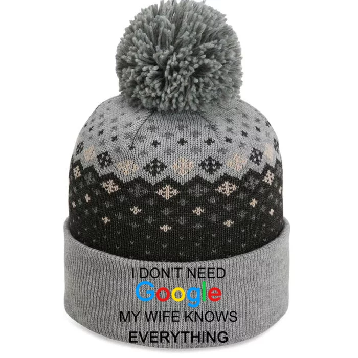 My Wife Knows Everything Funny The Baniff Cuffed Pom Beanie