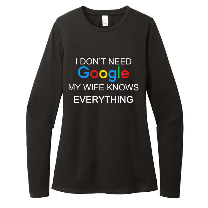 My Wife Knows Everything Funny Womens CVC Long Sleeve Shirt