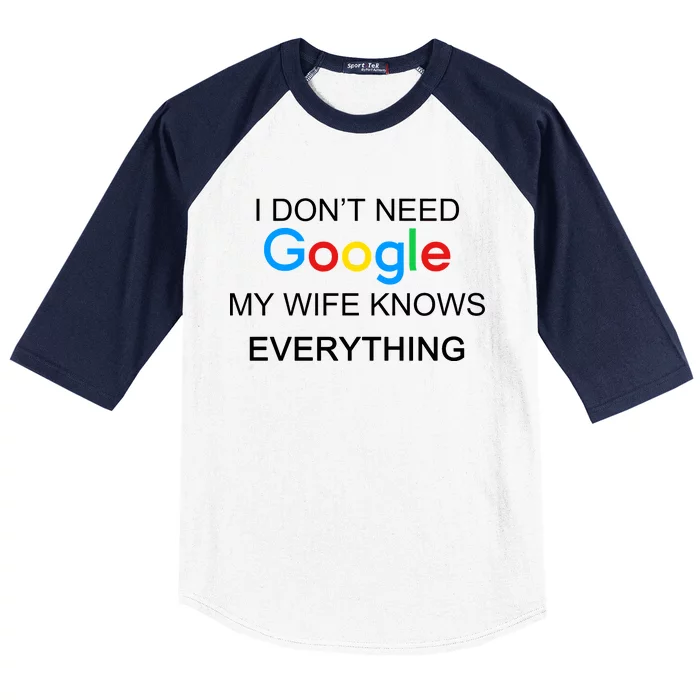 My Wife Knows Everything Funny Baseball Sleeve Shirt