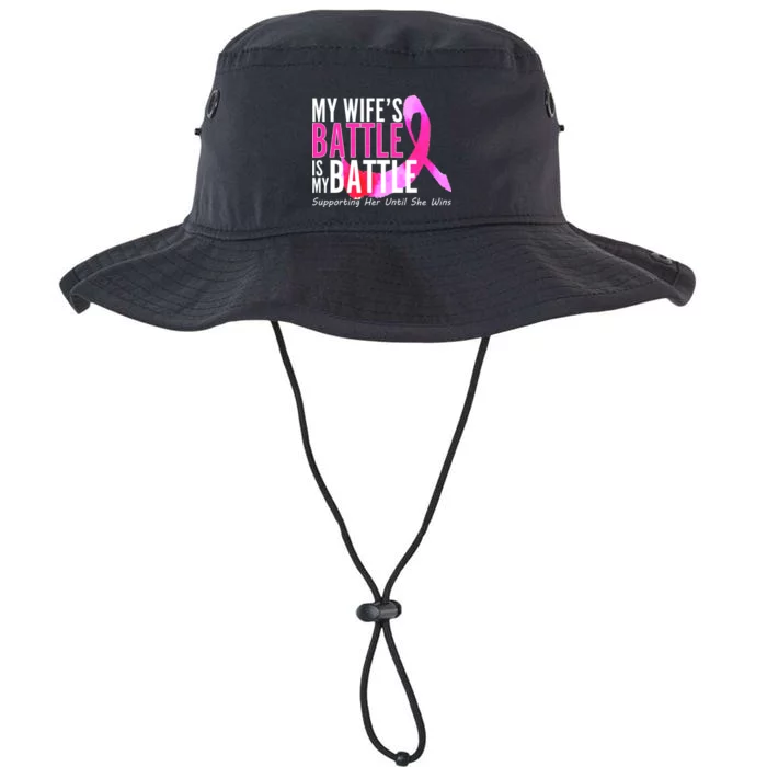 My Wife's Battle Is My Battle Breast Cancer Legacy Cool Fit Booney Bucket Hat