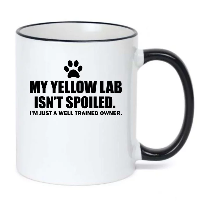 My Yellow Lab Isn't Spoiled Black Color Changing Mug