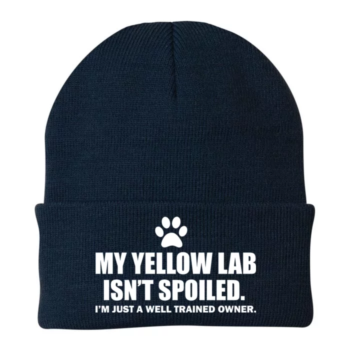 My Yellow Lab Isn't Spoiled Knit Cap Winter Beanie