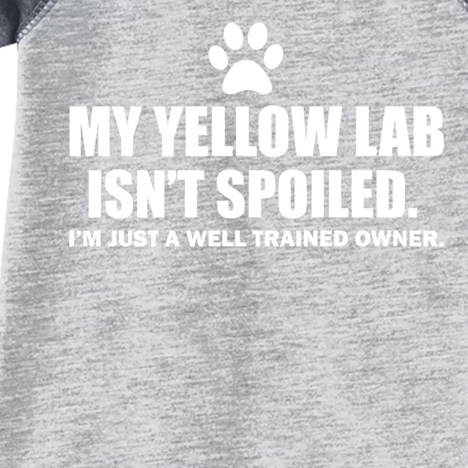 My Yellow Lab Isn't Spoiled Infant Baby Jersey Bodysuit