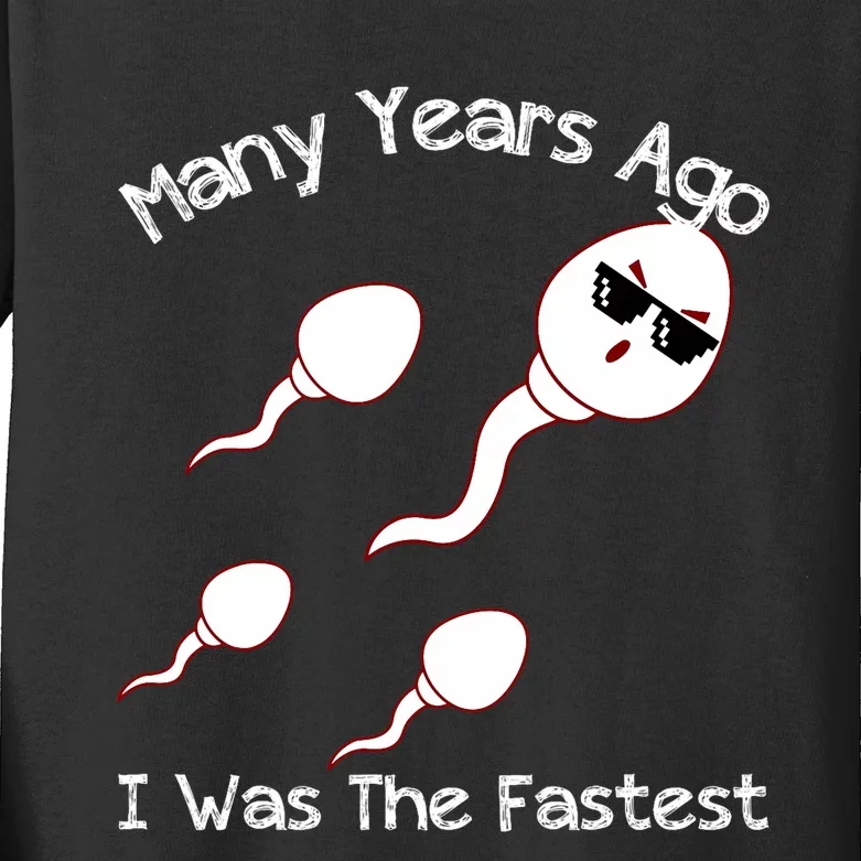 Many Years Ago I Was The Fastest Funny Kids Long Sleeve Shirt