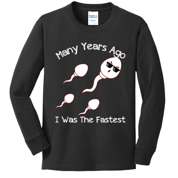 Many Years Ago I Was The Fastest Funny Kids Long Sleeve Shirt