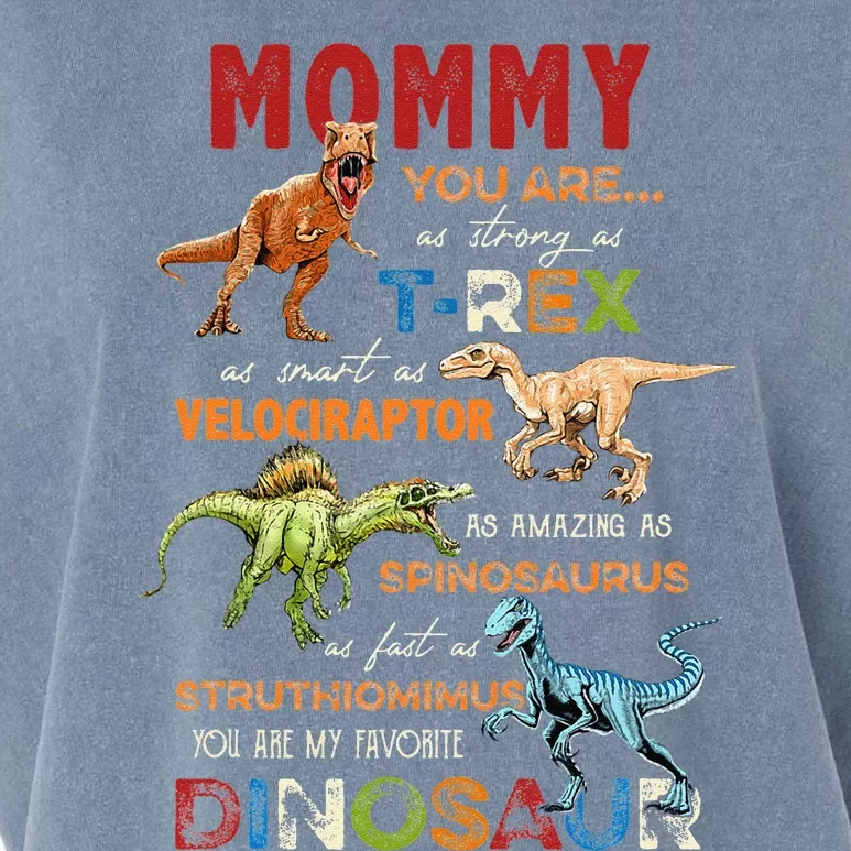 Mommy You Are My Favorite Dinosaur Mother's Day Garment-Dyed Women's Muscle Tee