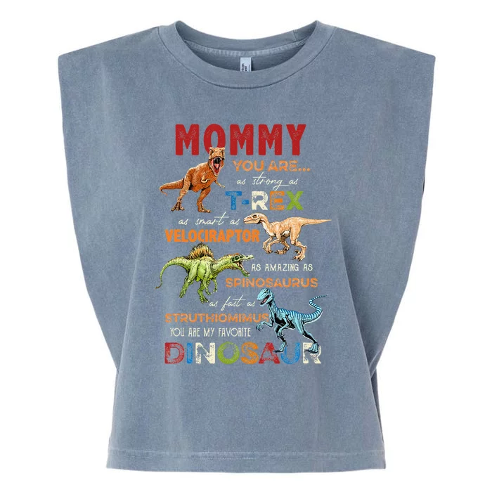 Mommy You Are My Favorite Dinosaur Mother's Day Garment-Dyed Women's Muscle Tee