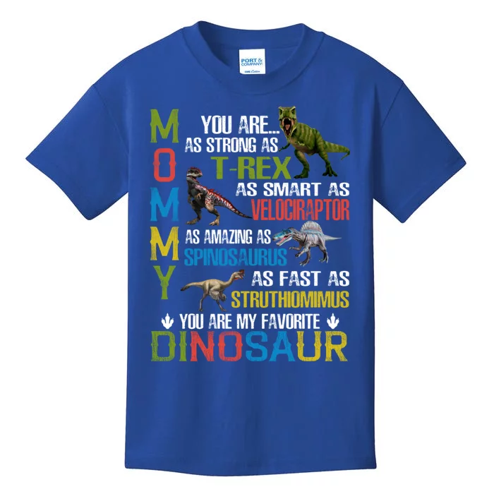 Mommy You Are As Strong As Dinosaur Rex Mama Mother's Day Gift Kids T-Shirt