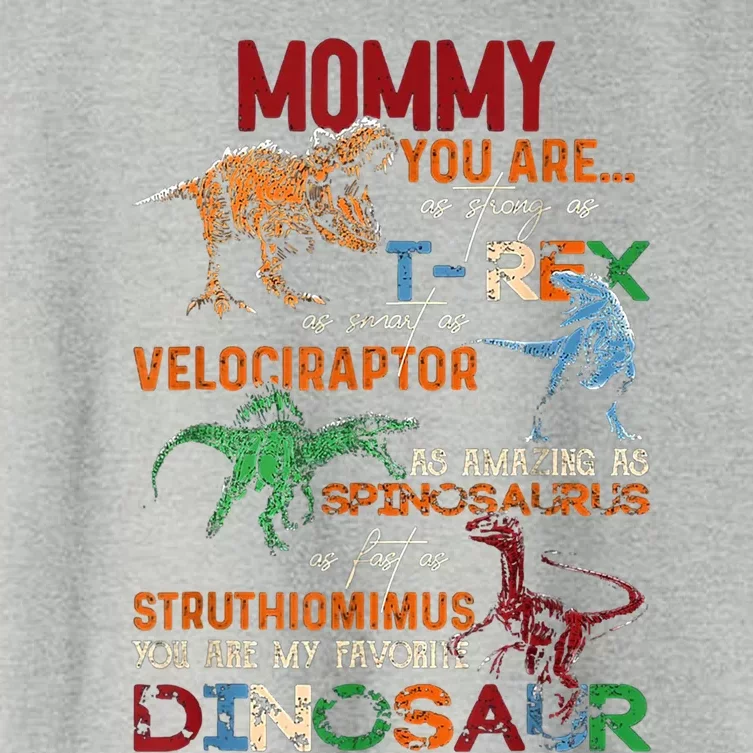 Mommy You Are As Strong As T Rex Funny Dinosaur Mother's Day Gift Women's Crop Top Tee