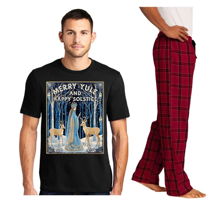 Merry Yule And Happy Winter Solstice Deer Christmas Gothic Pajama Set