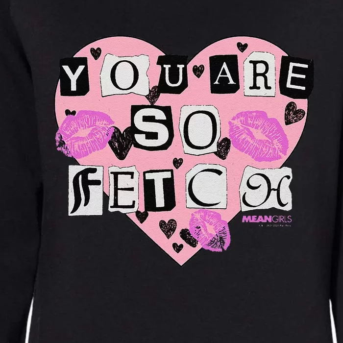 Mean You Are So Fetch Valentine's Day Heart Womens California Wash Sweatshirt