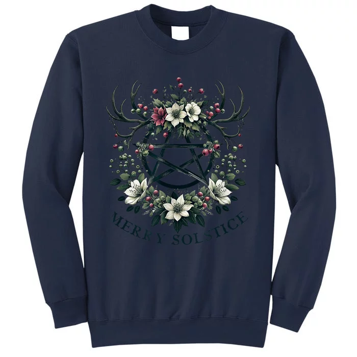 Merry Yule And Happy Winter Solstice Reindeer Christmas Xmas Sweatshirt