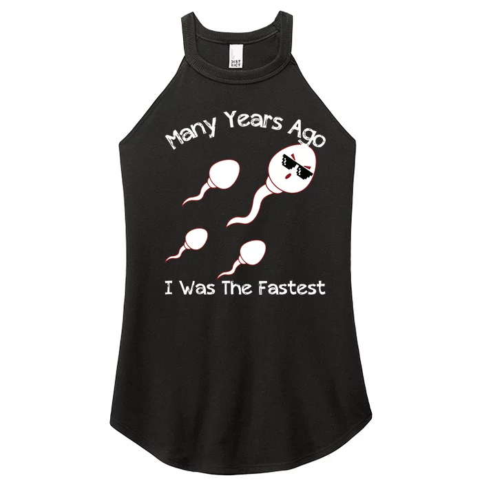 Many Years Ago I Was The Fastest Funny Women’s Perfect Tri Rocker Tank