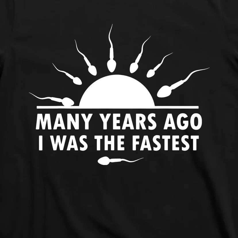 Many Years Ago I Was The Fastest Funny Sarcastic T-Shirt