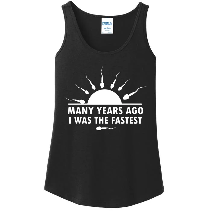 Many Years Ago I Was The Fastest Funny Sarcastic Ladies Essential Tank