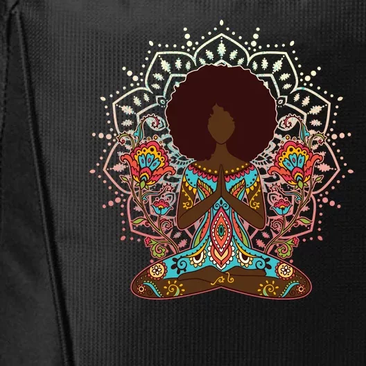 Meditation Yoga Afro Woman City Backpack