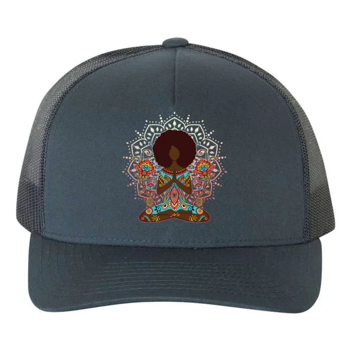 Meditation Yoga Afro Woman Yupoong Adult 5-Panel Trucker Hat