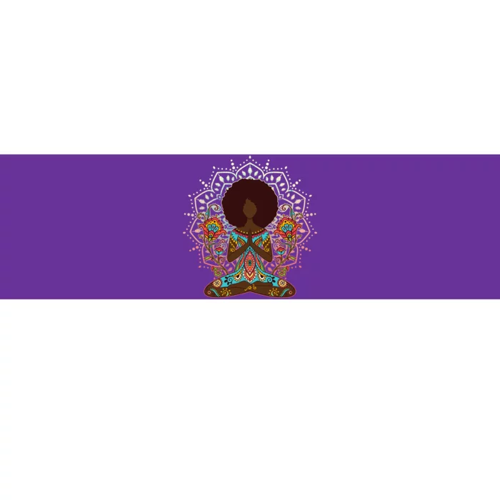 Meditation Yoga Afro Woman Bumper Sticker