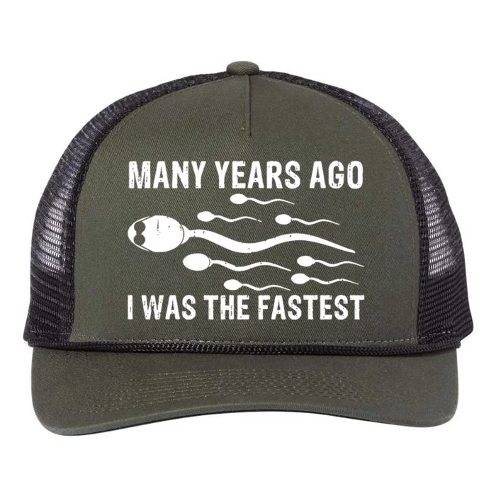 Many Years Ago I Was The Fastest Retro Rope Trucker Hat Cap