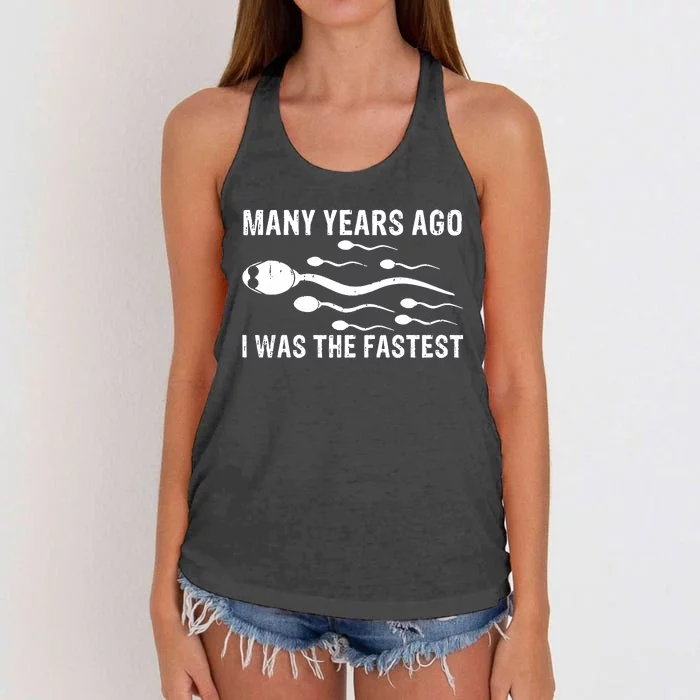 Many Years Ago I Was The Fastest Women's Knotted Racerback Tank