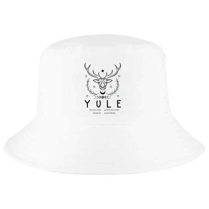 Merry Yule And Happy Winter Solstice Deer Christmas Gothic Cool Comfort Performance Bucket Hat