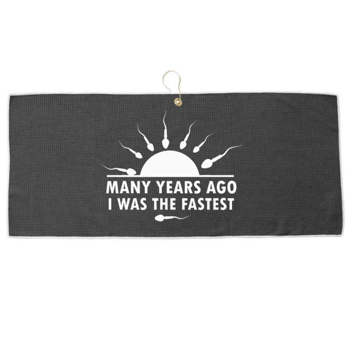 Many Years Ago I Was The Fastest Funny Sarcastic Large Microfiber Waffle Golf Towel