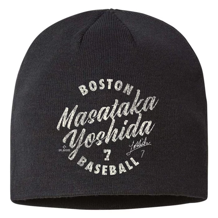 Masataka Yoshida Boston Baseball Vintage Cursive 8 1/2in Sustainable Knit Beanie