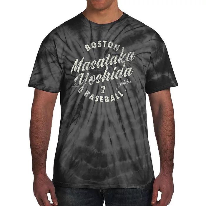 Masataka Yoshida Boston Baseball Vintage Cursive Tie-Dye T-Shirt