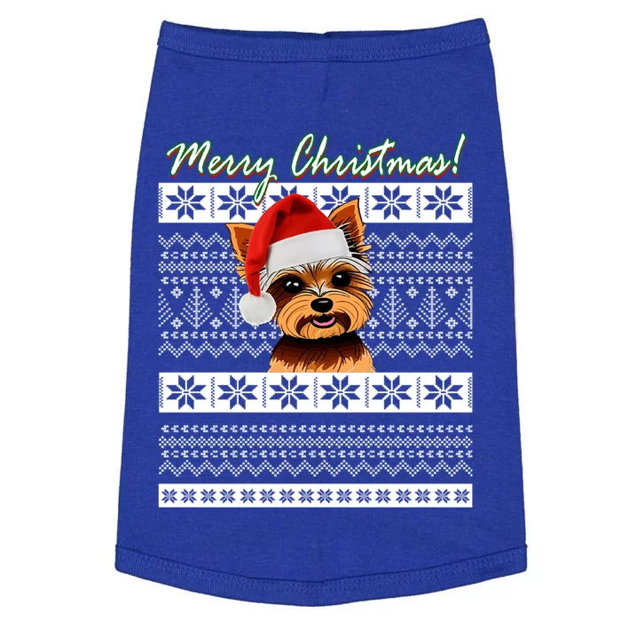 Merry Yorkie Christmas Ugly Sweater Yorkshire Terrier Xmas Funny Gift Doggie Tank