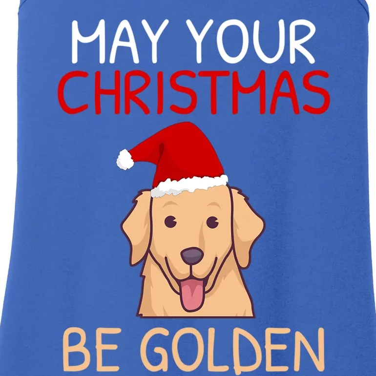 May Your Christmas Be Golden Retriever Gift Ladies Essential Tank