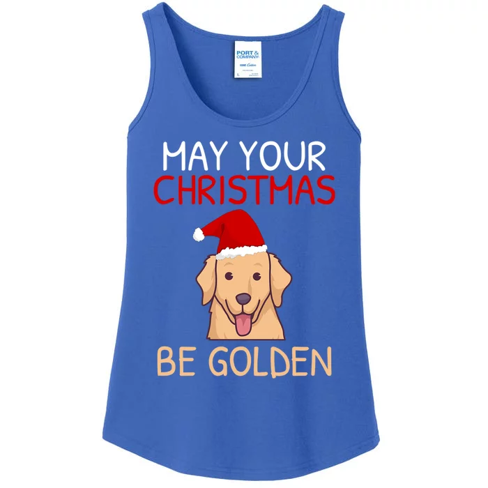 May Your Christmas Be Golden Retriever Gift Ladies Essential Tank