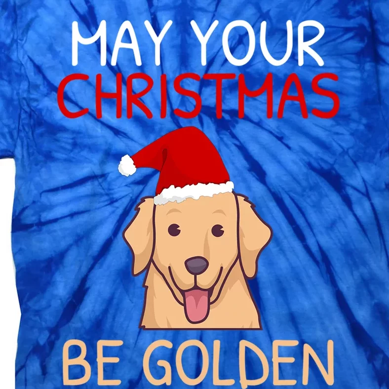 May Your Christmas Be Golden Retriever Gift Tie-Dye T-Shirt