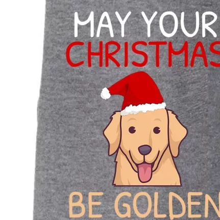 May Your Christmas Be Golden Retriever Gift Doggie 3-End Fleece Hoodie