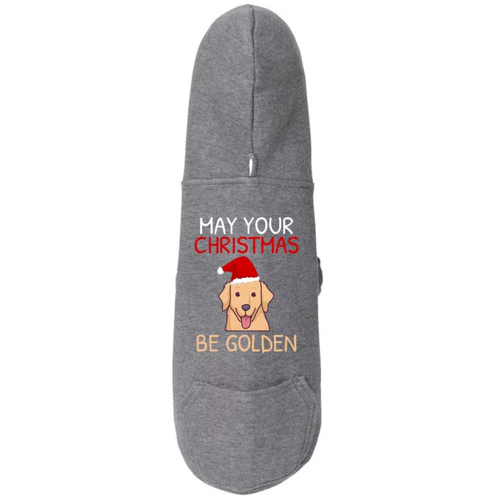 May Your Christmas Be Golden Retriever Gift Doggie 3-End Fleece Hoodie