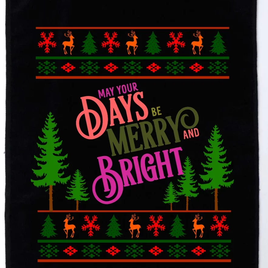 May Your Days Be Merry And Bright Happy Merry Christmas Platinum Collection Golf Towel