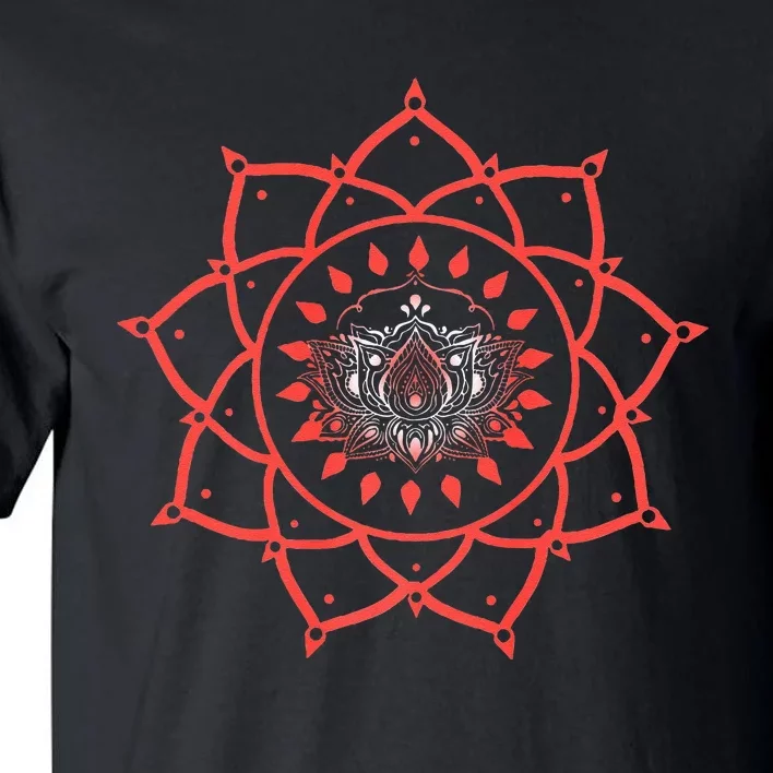 Mandala Yoga Design Art Lover Spiritual Geometry Graphic Tall T-Shirt