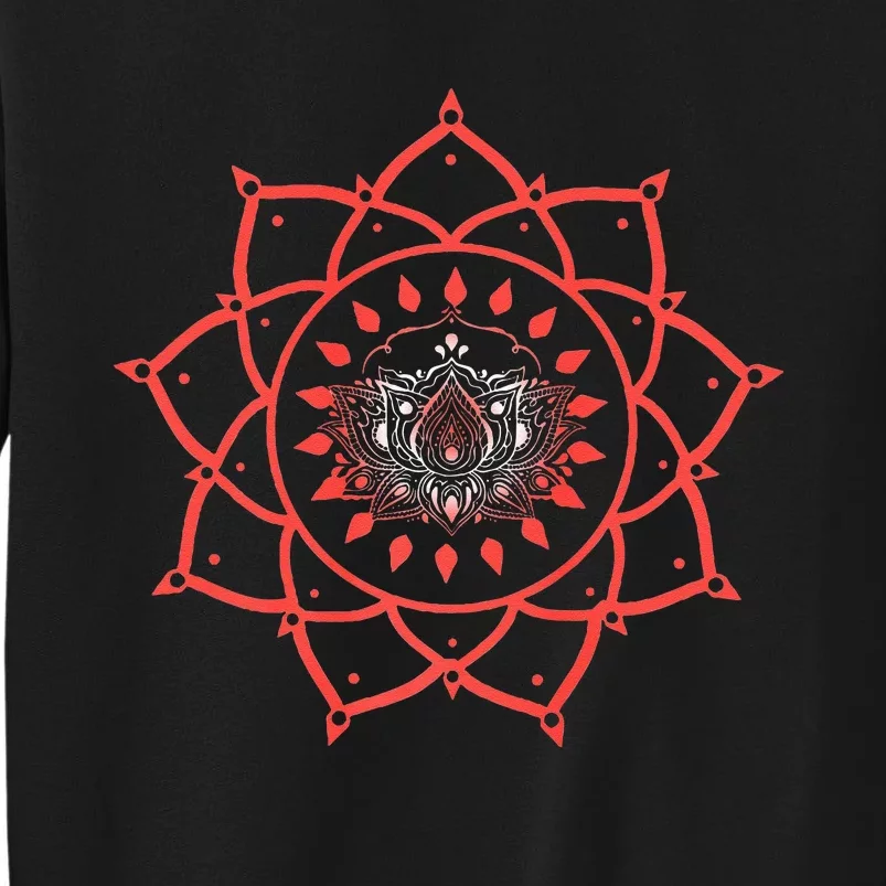 Mandala Yoga Design Art Lover Spiritual Geometry Graphic Tall Sweatshirt