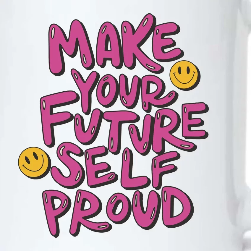 Make Your Future Self Proud Smiley Black Color Changing Mug