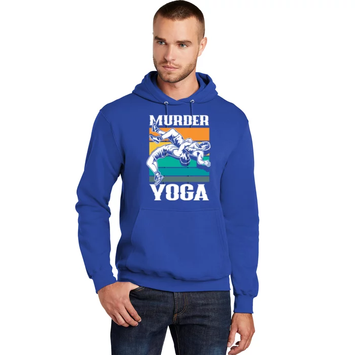 Murder Yoga Funny Retro Vintage Wrestler Wrestling Cool Gift Hoodie