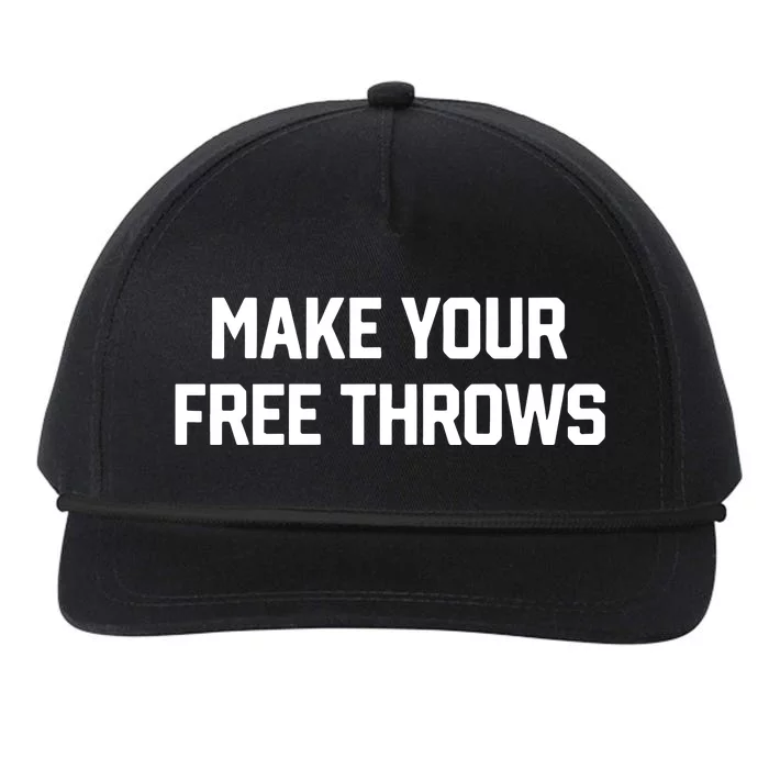 Make Your Free Throws Snapback Five-Panel Rope Hat