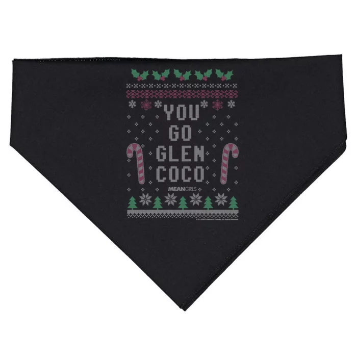 Mean You Go Glen Coco Holly Holiday Pattern Cute Gift USA-Made Doggie Bandana