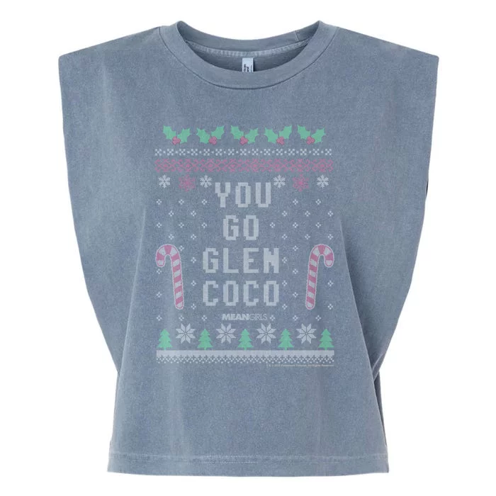 Mean You Go Glen Coco Holly Holiday Pattern Cute Gift Garment-Dyed Women's Muscle Tee