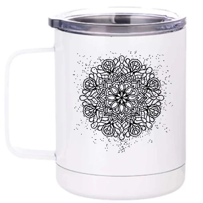 Mandala Yoga Gift For Instructors And Students Gift Front & Back 12oz Stainless Steel Tumbler Cup