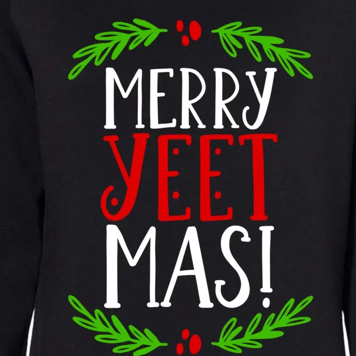 Merry Yeetmas Humorous Yeet Meme Pun Festive Joy Cheer Funny Gift Womens California Wash Sweatshirt