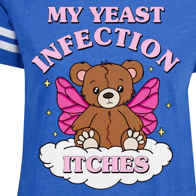 My Yeast Infection Itches Funny Meme Enza Ladies Jersey Football T-Shirt