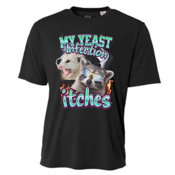 My Yeast Infection Itches Opossum Raccoon Cooling Performance Crew T-Shirt