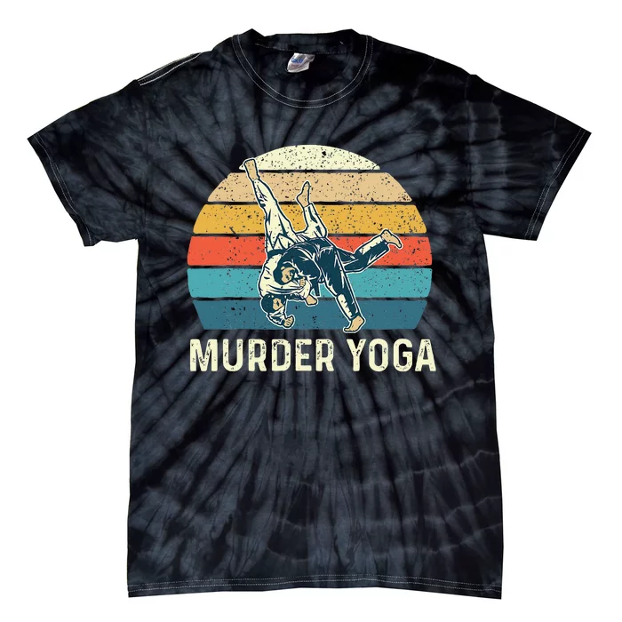 Murder Yoga Jiu Jitsu Grappler Martial Arts Coach BJJ Tie-Dye T-Shirt