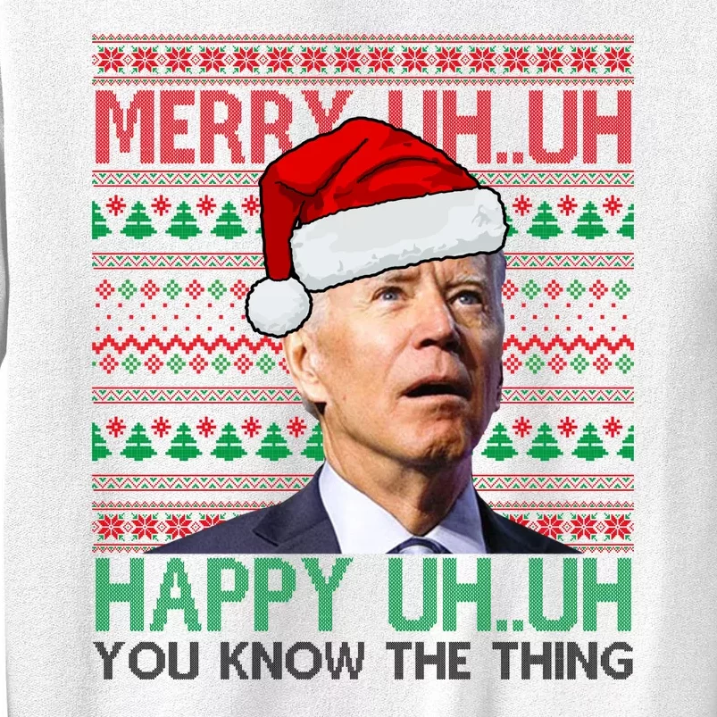 Merry You Know The Thing Funny Joe Biden Christmas Sweatshirt