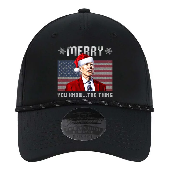 Merry You Know The Thing Christmas Biden Santa American Flag Performance The Dyno Cap