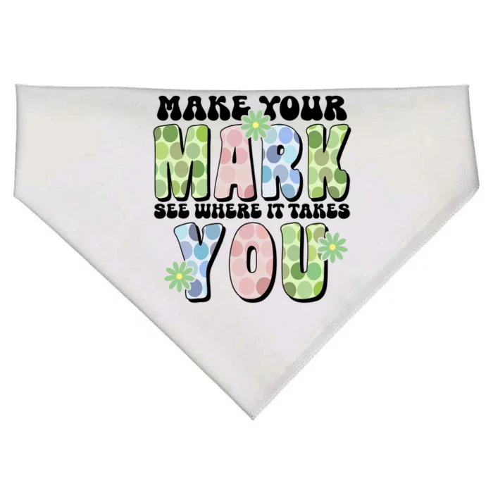 Mark Your Mark See Where It Takes You Dot Day USA-Made Doggie Bandana